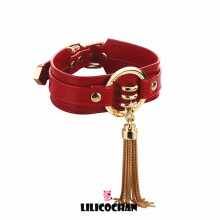 Harajuku Pu Leather Women Choker with Tassel Collar Bondage Gothic Chokers Belt Necklace Punk Rock Sexy Jewelry Red Accessories
