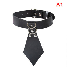 Tie Women Necktie Leather Choker Necklace Bondage Cosplay Party Collar Gothic Belt Punk Rock Accessories