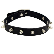 Punk Spike Choker Belt Collar Female Women Men Leather Studded Rivets Chocker Necklace Goth Jewelry Gothic Accessories