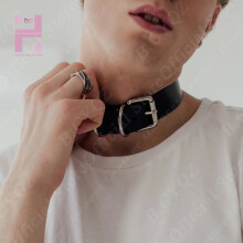 Gothic Choker Necklaces Men Women Pu Leather Necklace Rock Kpop Punk Neck Collars Choker Adjustable Collar