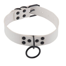 Dark Nightclub Leather Choker Female Fun Maid Toy Necklaces Sexy Rivet O-Shaped Neck Collar Girls Cosplay Party Goth Punk