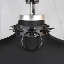 UYEE Gothic Leather Harness Choker Collar For Women Punk Choker Rivets Metal Neck Chocker Party Goth Jewelry On Neck