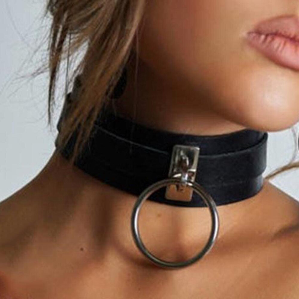 Bust Garters Sexy Lingerie Belt Erotic Metal O-ring Soft PU Leather Choker Lingerie Harness for women Punk Harajuku Party Club