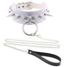 Leash collar Dark Gothic Necklace Chain, slave traction rope, flirting and flirting, tie neck set, interesting Necklace