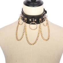 Sexy punk Choker Collar leather choker Bondage cosplay Goth jewelry women gothic necklace Harajuku accessories