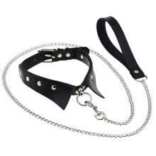 Collar Circle Necklace Punk Holographic Harajuku Round Chain Choker PU Leather Chocker Neck Leash Jewelry