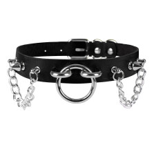 Spike Choker Punk Heart O-Ring Leather Collar Female Women Men Studded Rivets Chocker Necklace Goth Jewelry Accessories