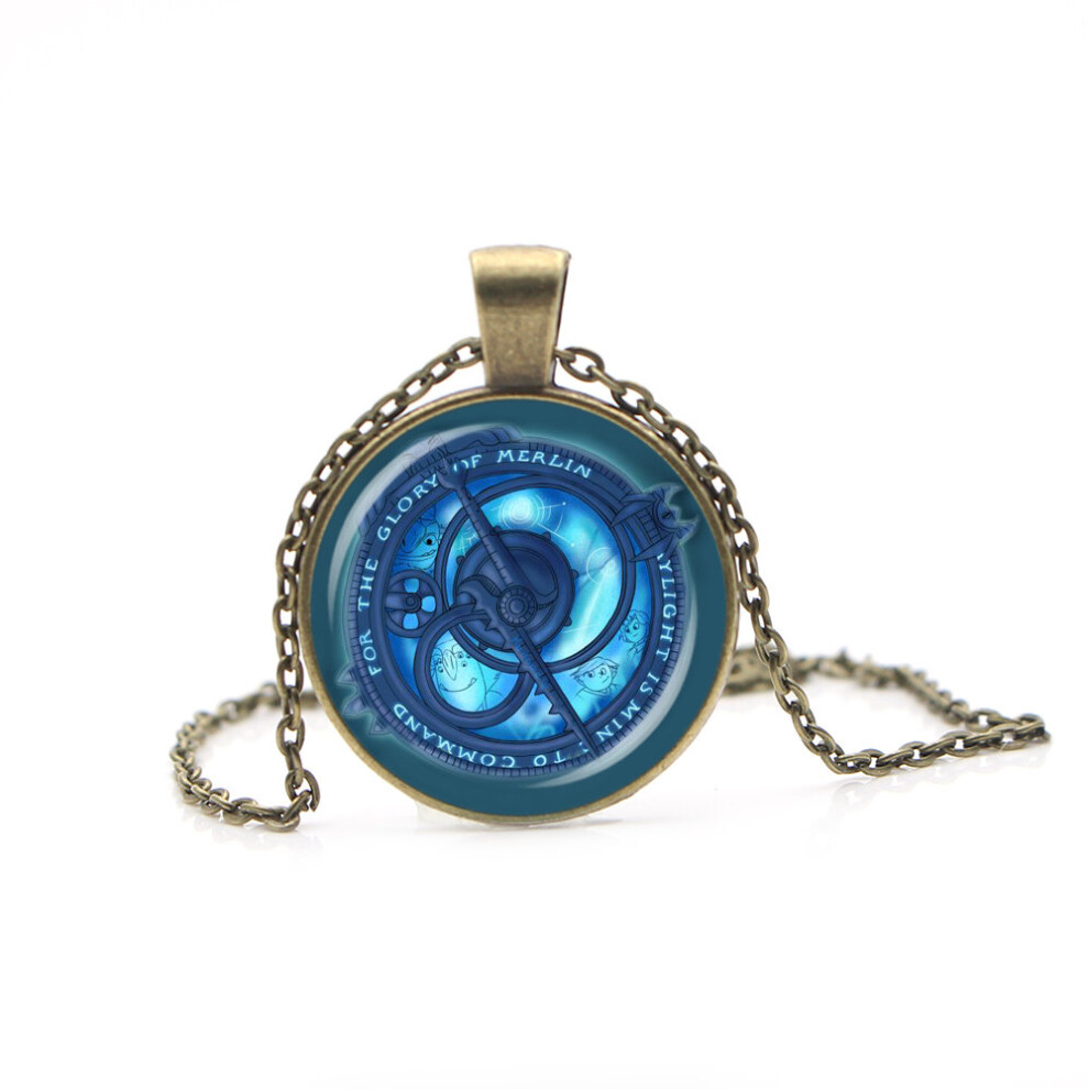 Vintage Amulet Trollhunters Pendant Necklace Toys Jewelry Bronze Chain for Childrends Women Men