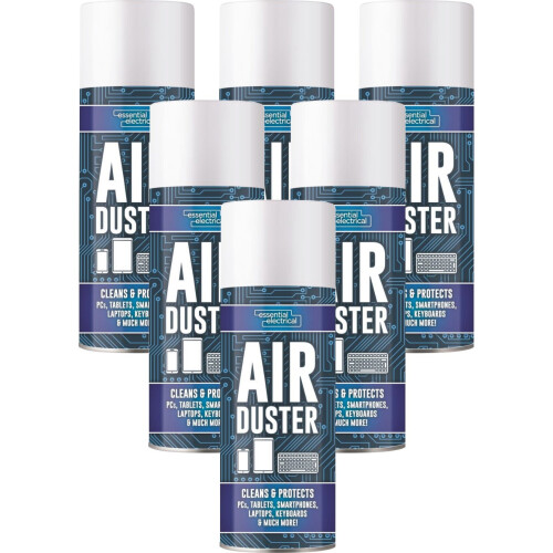 Rapide 6 x 400ml Air Duster Can - Clean, Protect Laptop & Keyboard Electronics (Code 9954)