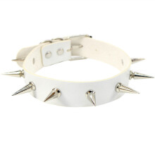 Punk Harajaku Big Metal Spike Rivets Rock Gothic Chokers PU Leather Stud Collar Choker Necklace Hip Hop Statement Jewelry