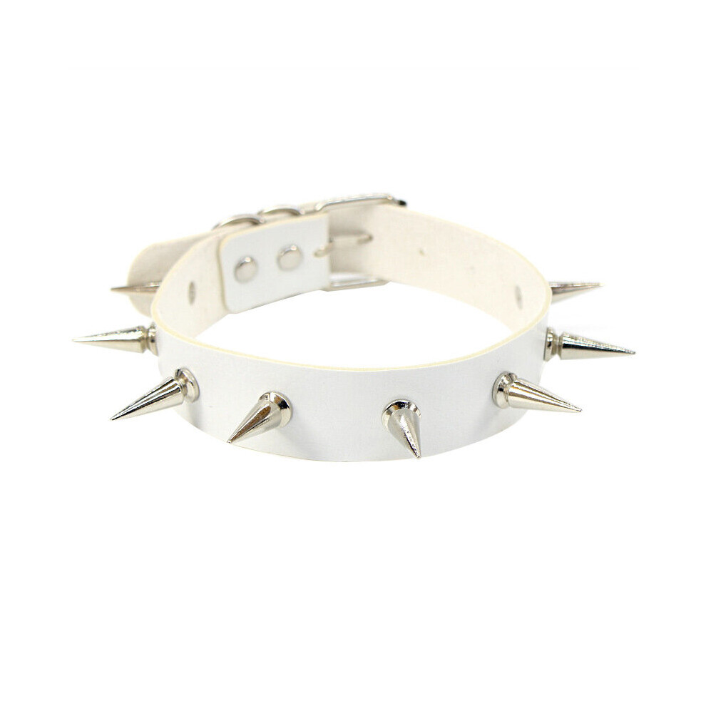 Multicoloured Punk Harajaku Big Metal Spike Rivets Rock Gothic Chokers Pu Leather Stud Collar Choker Necklace Hip Hop Statement Jewelry