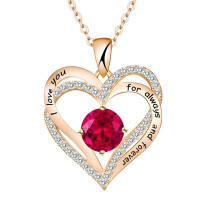 Necklace Heart Shape Stainless Steel Heart Necklace Pendant Chain Jewelry Party Beauty Girls Photo Locket Jewelry