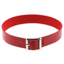 gothic rock fun bondage belt buckle pin buckle leather collar necklace neckband neck chain collarbone chai