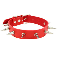 Long Spike Choker Punk Faux Leather Collar Unisex Big Rivets Studded Chocker Goth Style Necklace Accessories Party Jewelry