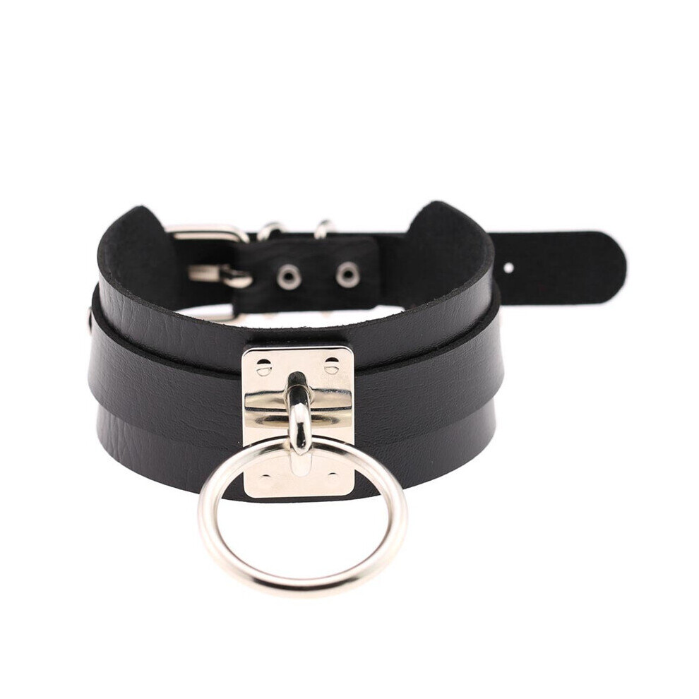 Multicoloured High Leather Choker Necklace Women Sexy Pu Collar Bondage Goth Belt Choker Gothic Necklace Punk Jewelry Club Party