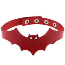 Summer Goth Red PU Leather Necklaces Women Sexy Choker Collar Punk Spiked Neck Strap Clavicle Mens Jewelry Bondage