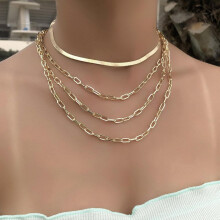 Jewelry Necklace Heavy Metal Style Multi-layer Necklace Gothic Statement Necklace Women Choker