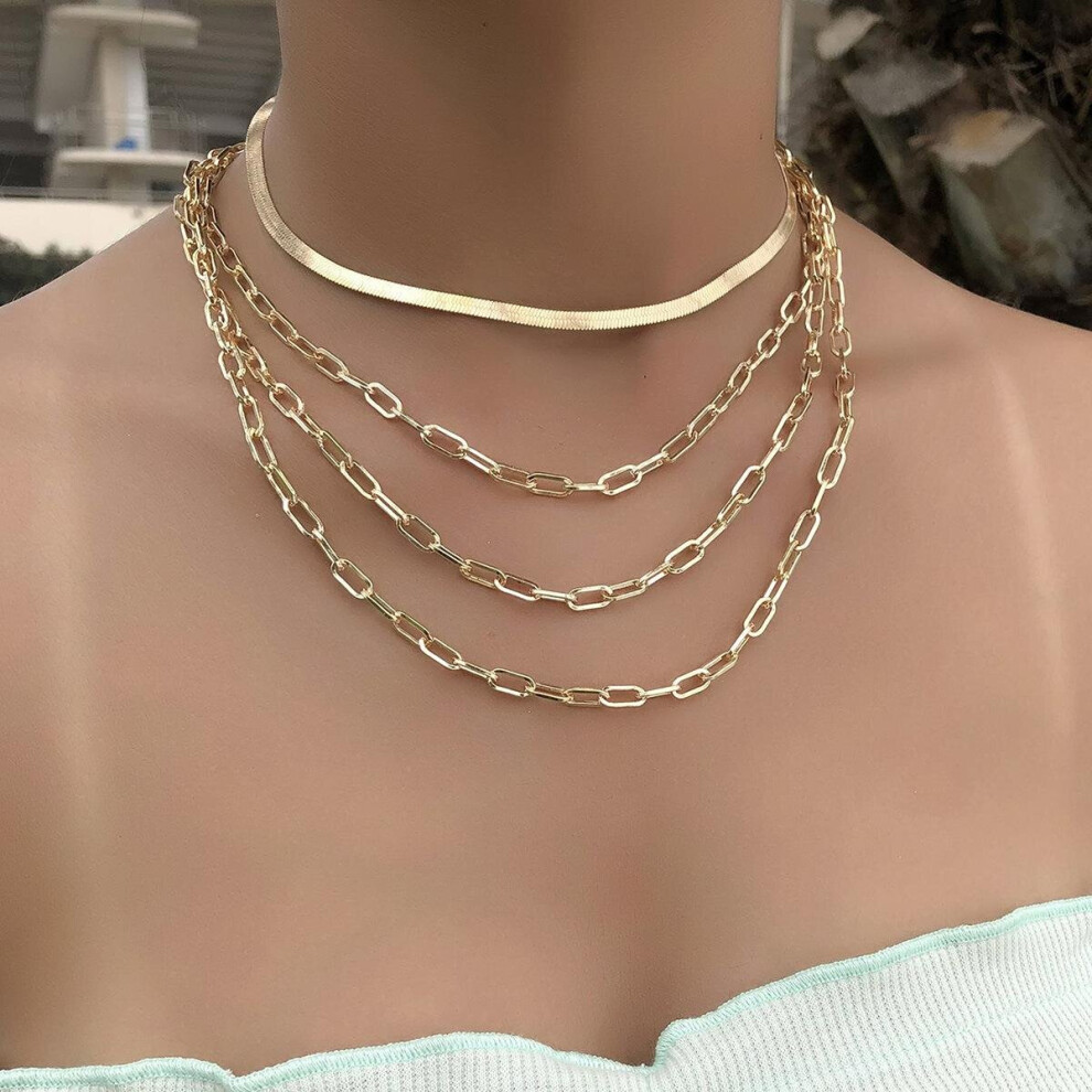 Jewelry Necklace Heavy Metal Style Multi-Layer Necklace Gothic Statement Necklace Women Choker Multicoloured