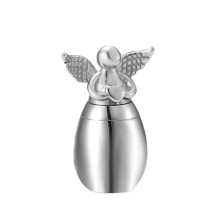 (White) Angel Wing Keepsake Urns for Human/Pet Ashes Holder Mini Cremation Urns Stainless Steel Memorial Ashes Decorative Jar Jewelry