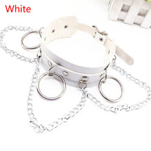 1Pcs Leather Choker Necklaces Collar For Women Men Goth Punk Choker Chain Collar Sexy Chocker Necklace Bondage Jewelry
