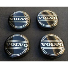 4pcs 64mm volvo wheel center caps hub cover black