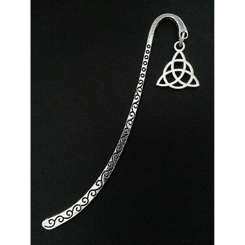 2 PCS Triquetra Irish Knot bookmarkb Tone 2 Sided bookmark