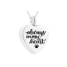 Cremation Jewelry Stainless Steel Urn For Cremation Funeral Ashes Memorial Heart Pendant With Filling Kit