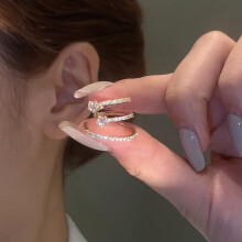 1 piece Women Multilayer Ear Clip Crystal Ear Cuff High Classic Earcuff Jewelry