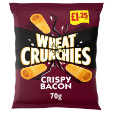 Wheat Crunchies Bacon Crisps 70g, [PM 1.25], Case of 16