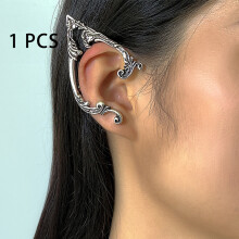 Earring for Women Silver Goth Earcuff Jewelry Cuff Earring Dark Elf Ear Punk Fairy Ear Clip No Piercing