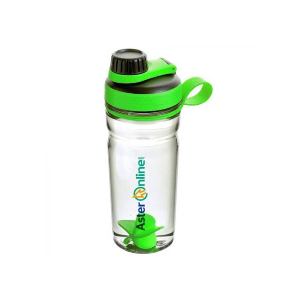 Aster Protein Shaker Bottle Green with Plastic Mixer 600 mL