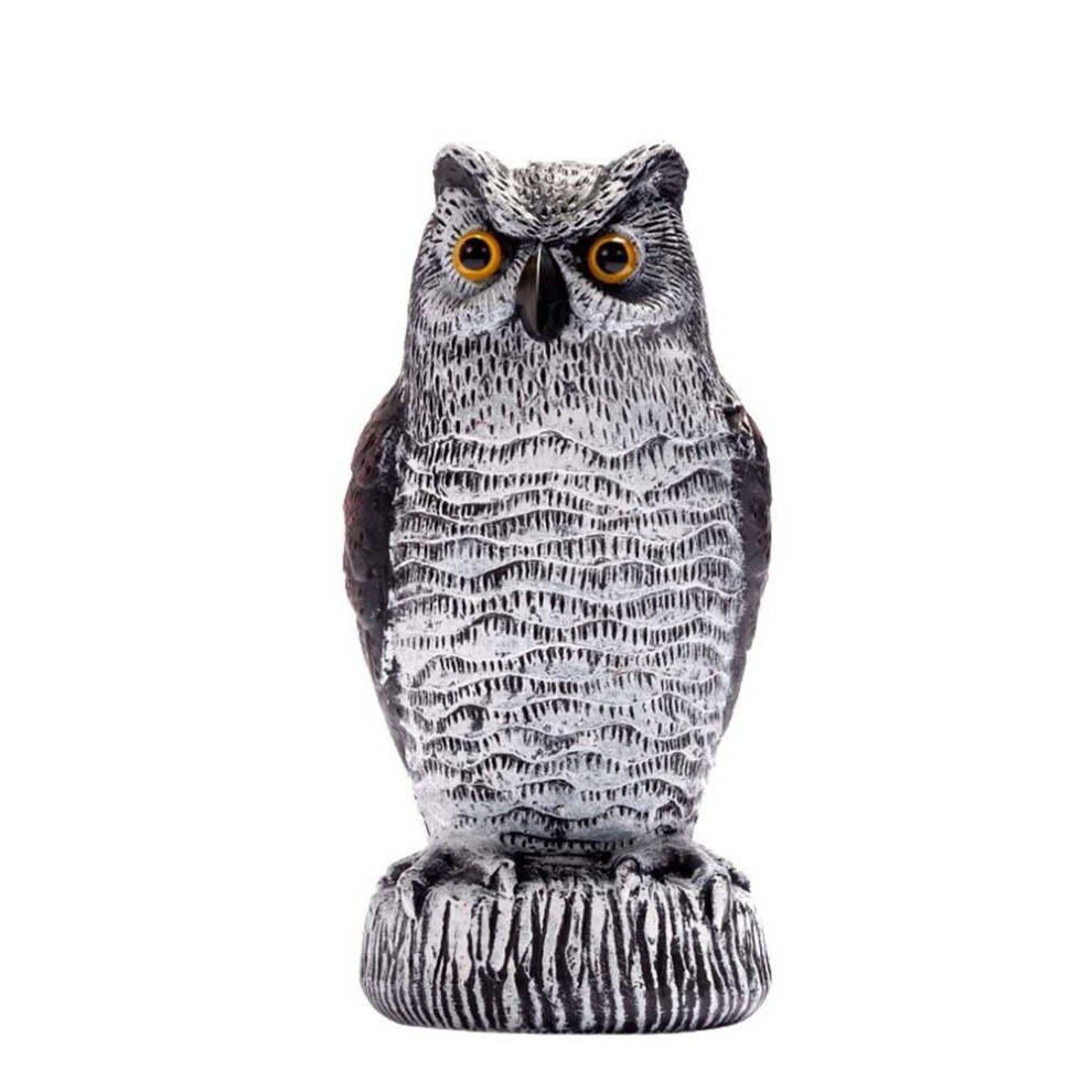 (C) Realistic Owl Bird Pest Deterrent Scarer Statue Garden Decoration