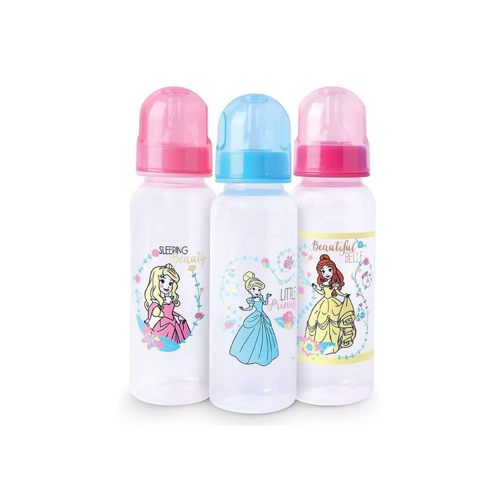 Disney Princess 260ml Feeding Bottle For 0+ Month Babies, Pack of 3's
