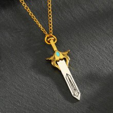 Cartoon Anime Cartoon She-Ra Necklace Vintage Golden Princess of Power Sword Choker Pendant Necklace Jewelry Accessories