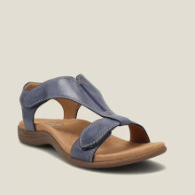 (Blue, 38) Summer Womens Flat Ankle Wide Flat Slippers Beach Sandals Fashion Casual
