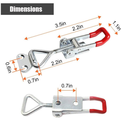 (5pcs) Adjustable Toggle Clamp Latch Smoker Latch Clamps 1