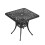 Living And Home Cast Aluminum Square Outdoor Dining Table Black 3