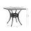 Living And Home Cast Aluminum Square Outdoor Dining Table Black 2