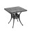Living And Home Cast Aluminum Square Outdoor Dining Table Black 1