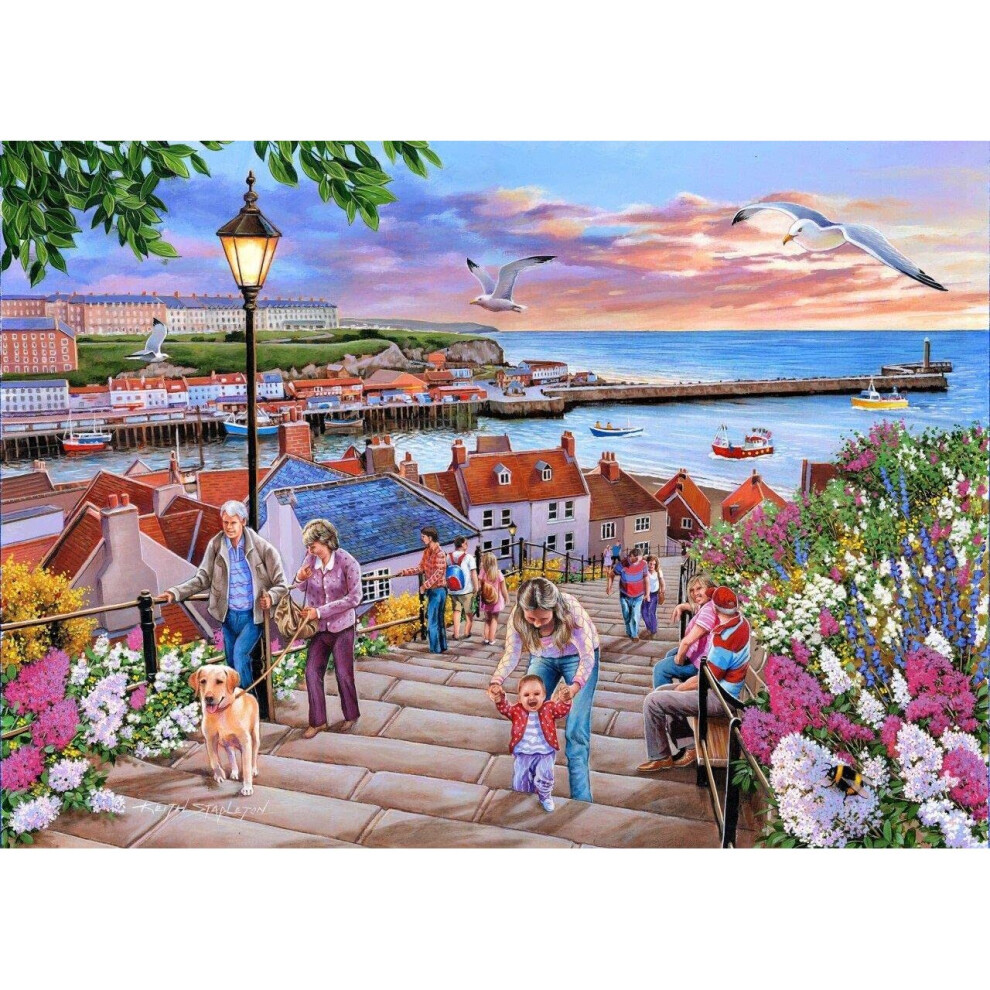 The House of Puzzles 199 Steps Whitby 1000 Piece Jigsaw Puzzle - Image 3