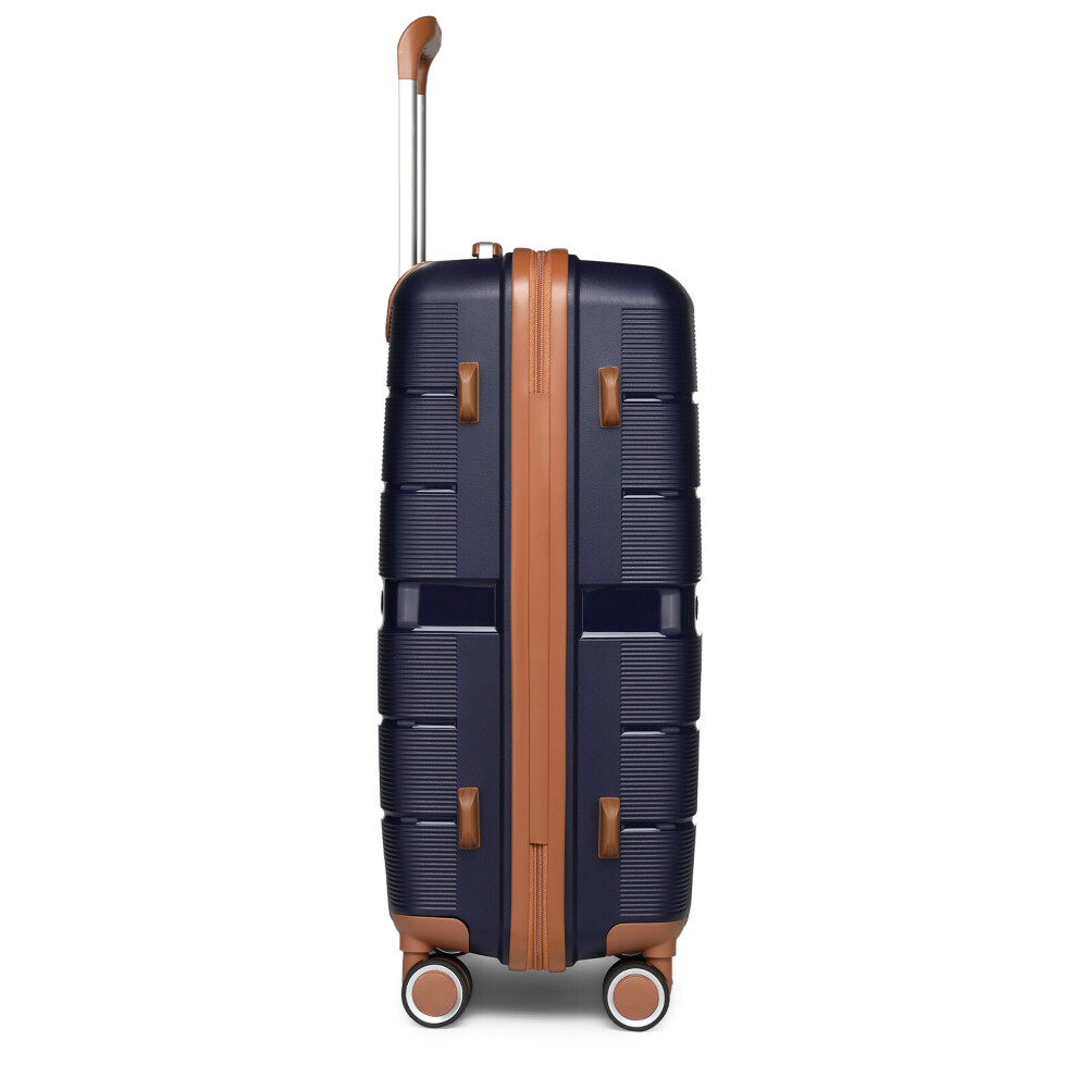 (Navy, K2392L NY 24 SUITCASE) British Traveller Hard Shell Suitcase