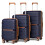 (Navy, K2392L CM 20/24/28 suitcase set) British Traveller Hard Shell Suitcase 1