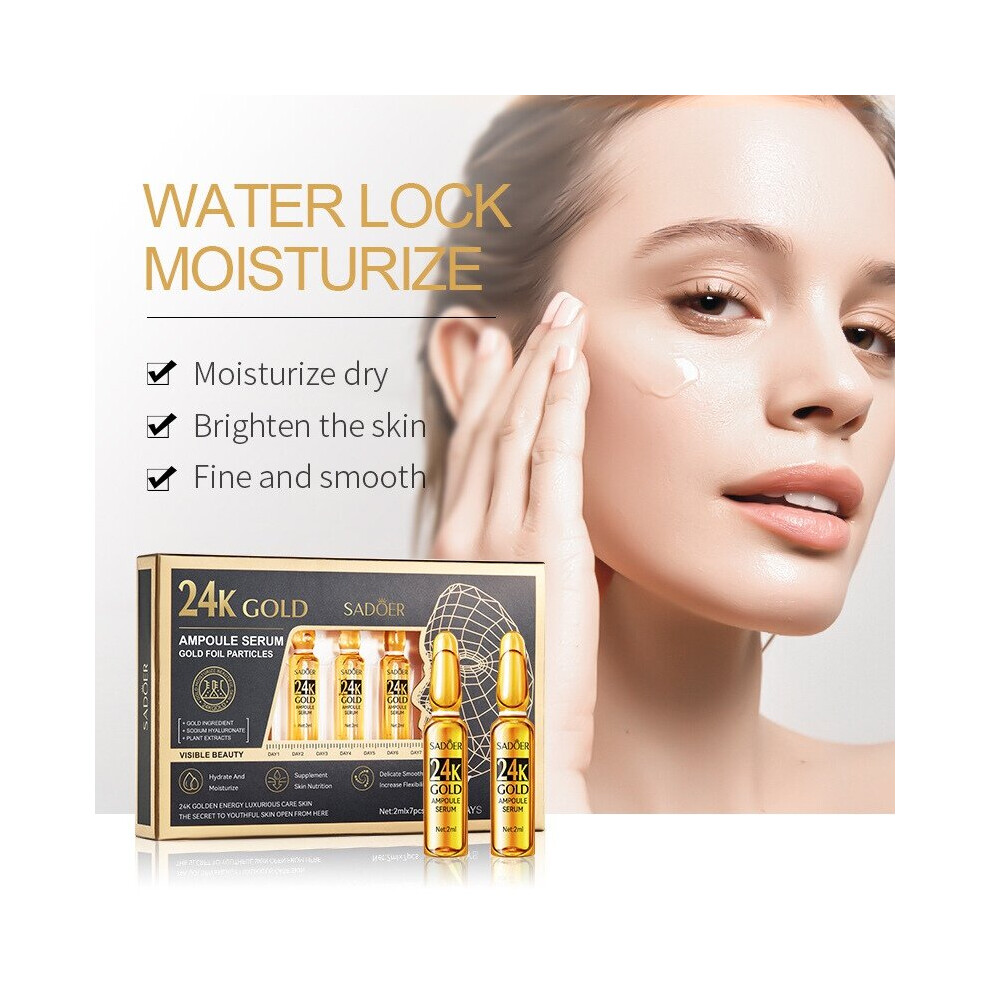 Bghone Gold (24K ) Ampoule Face Serum Anti Oxidant Anti-Wrinkle Moisturizing Skin Tone Care