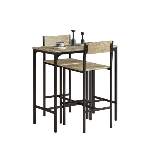 SoBuy® OGT03, 1 Bar Table and 2 Stools, Kitchen Breakfast Bar Set Dining Set on OnBuy
