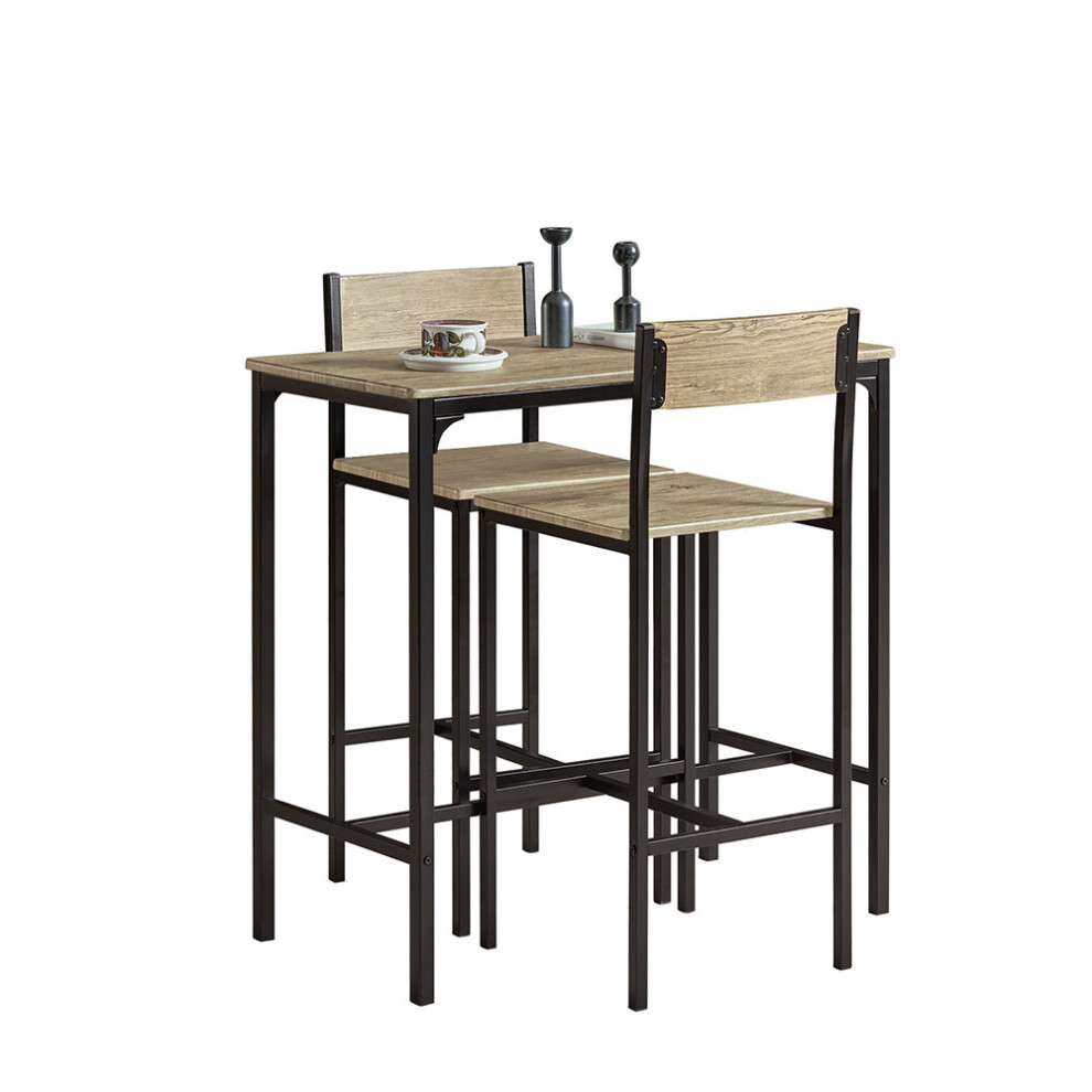 SoBuy® OGT03, 1 Bar Table and 2 Stools, Kitchen Breakfast Bar Set Dining Set