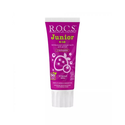 R.O.C.S. Junior 6-12 Berry Mix Toothpaste Berry flavored Toothpaste Kids 60mL