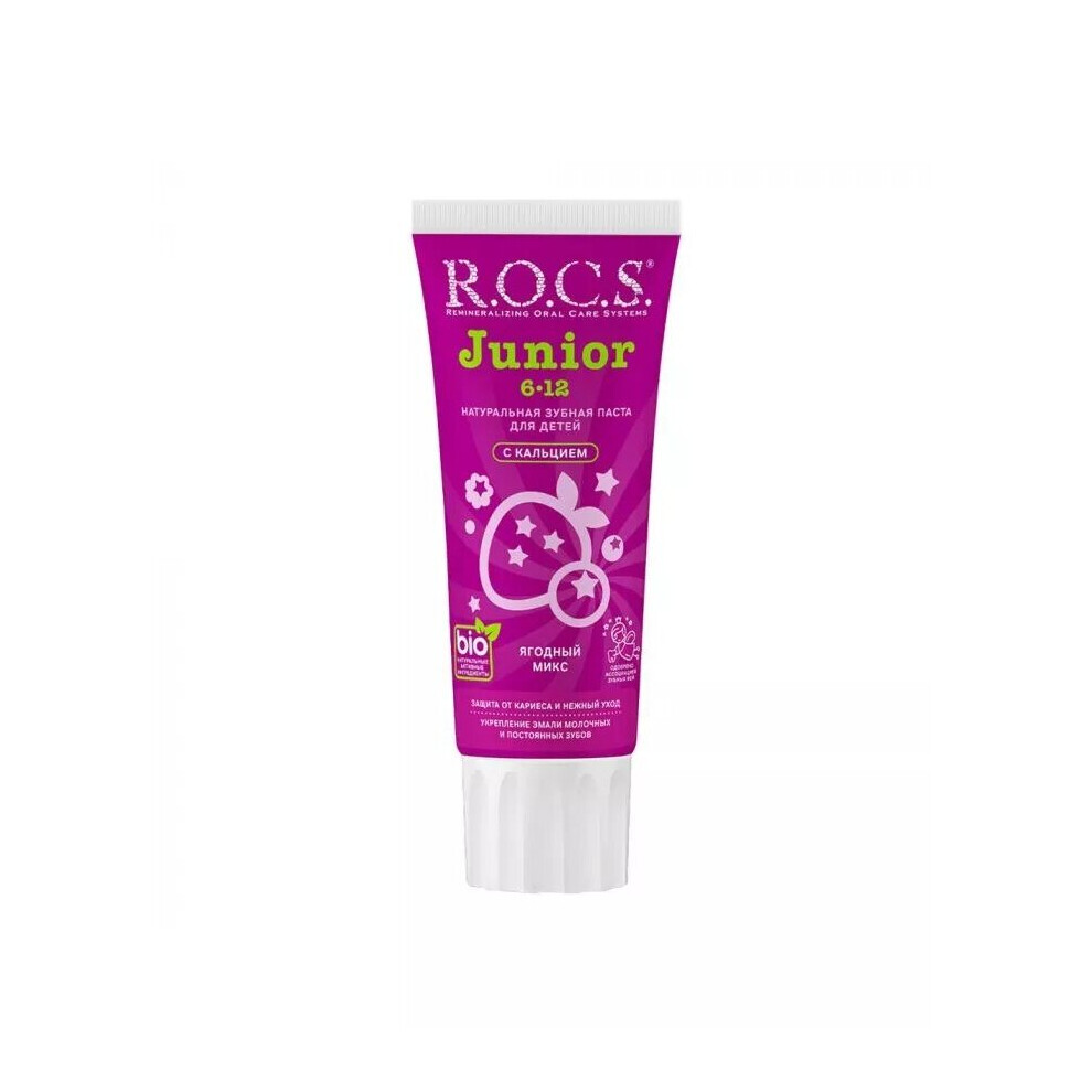 R.O.C.S. Junior 6-12 Berry Mix Toothpaste Berry flavored Toothpaste Kids 60mL