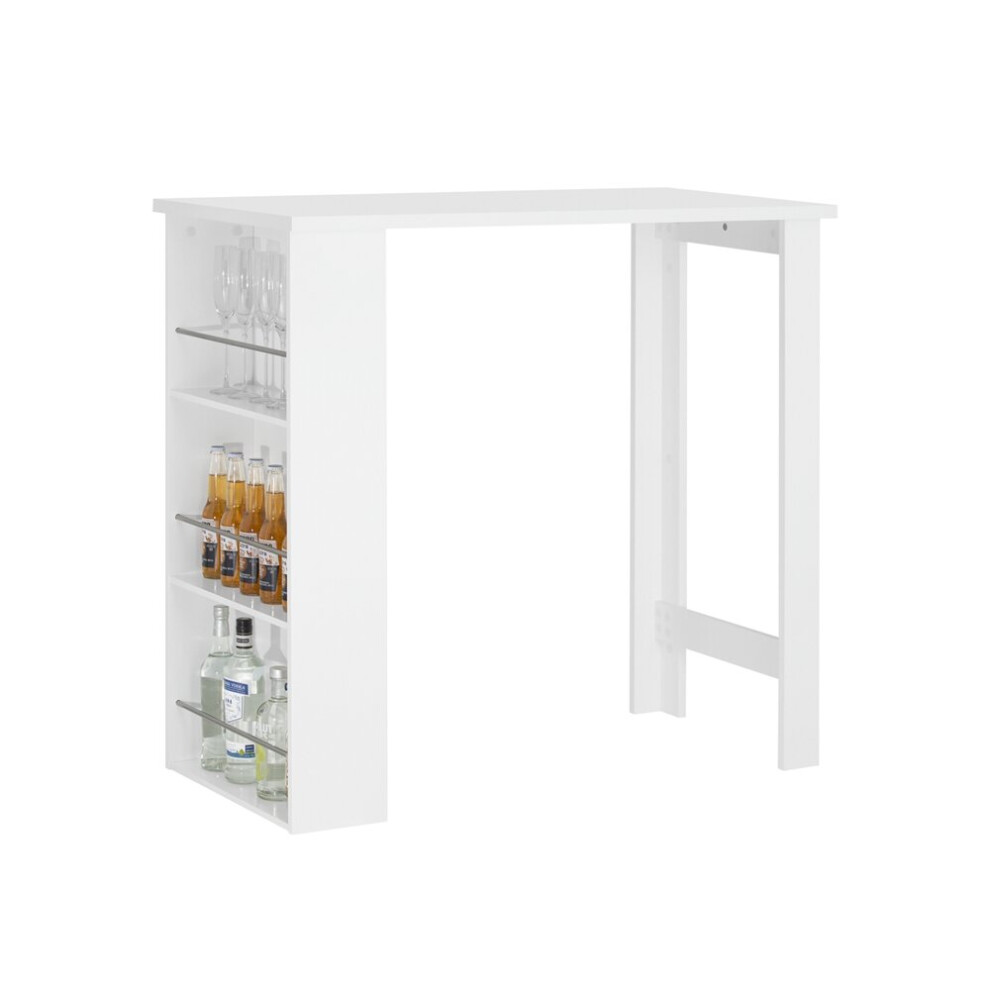SoBuy® FWT17-W, Kitchen Dining Table Bar Table with 3-Tier Storage Rack
