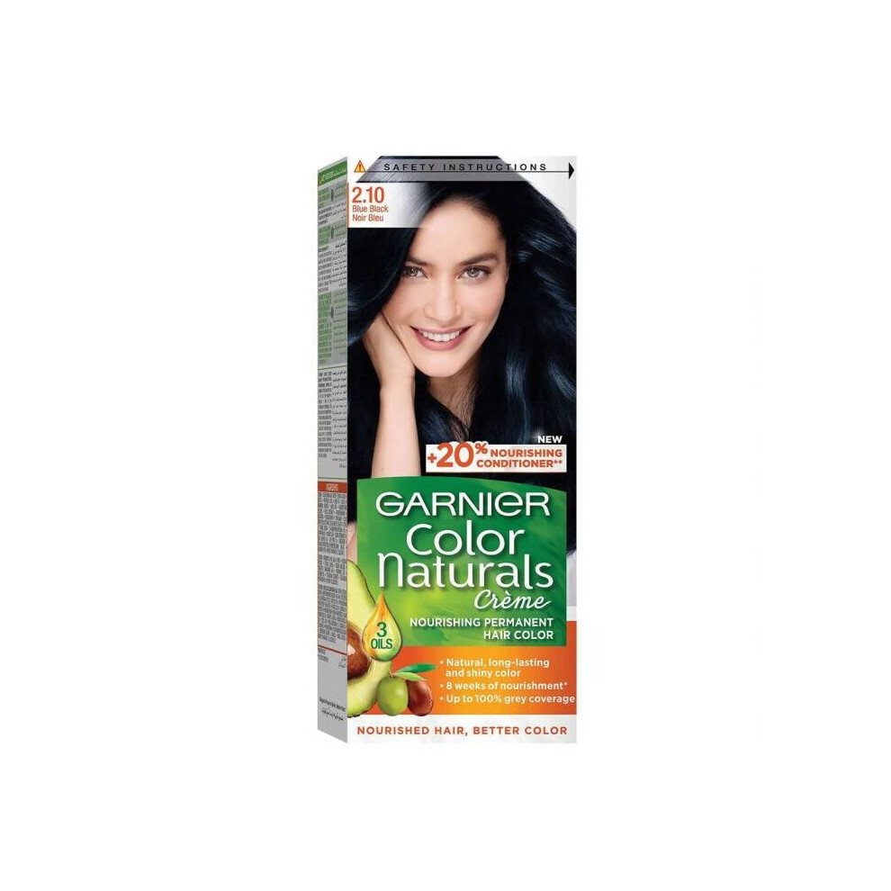 Garnier Color Naturals Cream Hair Color 2.10 Blue Black Kit