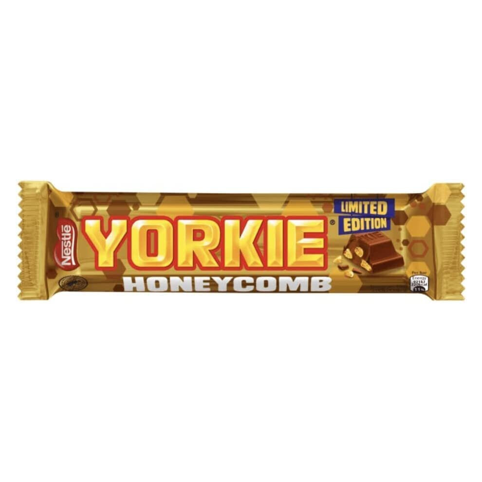 (Pack Of  24) Yorkie Honeycomb Milk Chocolate Bar 42g